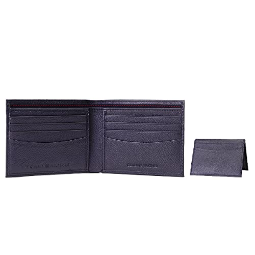 Tommy Hilfiger Leather Chase Mens Passcase Wallet Navy(8903496160604)