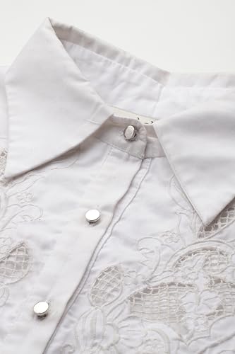 Label RITU KUMAR White Blainn Shirt Dress with Camisole