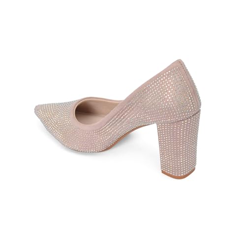 Lino Perros Diamond Studded Block Pumps