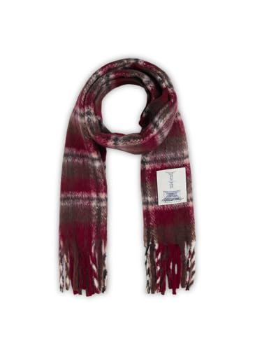 JACK & JONES Men Maroon Check Chunky Scarf