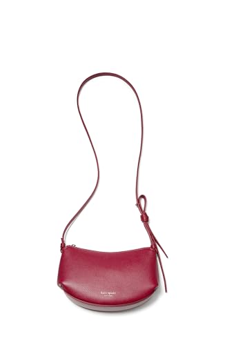 kate spade new york Loop Pebbled Leather Crossbody, Red Jam, One Size, Handbag