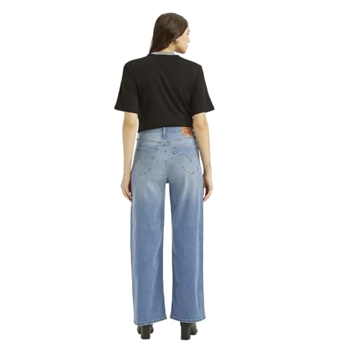 Levi's Women's Mid Indigo Flared Fit High-Rise Jeans, 1001, 32