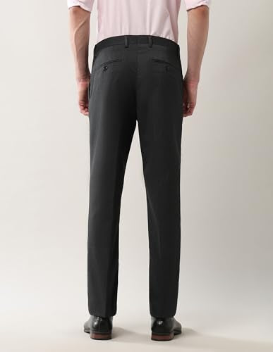 Arrow Tapered Fit Dobby Weave Trousers Black