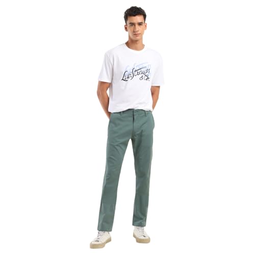 Levi's Men's Slim Fit Green Cargo Trousers