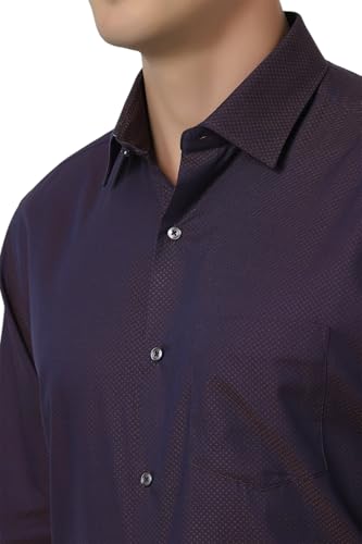 Van Heusen Men's Regular Fit Shirt (VHSFCCUB601458_Purple 44)