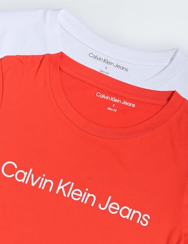 Clavin Klein Womens Red Color T-Shirt (M)