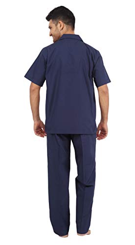 TATWAM Mens Cotton Half Sleeve Nightwear NS2533H_4XL_Navy