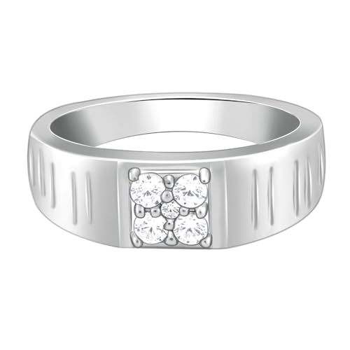 GIVA 925 Silver Monolith Ring For Him, Fixed Size, Indian -20 | Gifts for Men and Boys | With Certificate of Authenticity and 925 Stamp | 6 Months Warranty