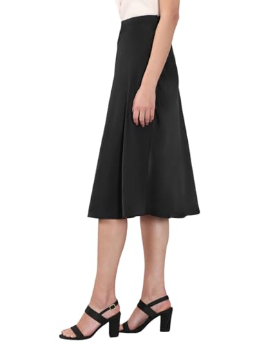 VERO MODA Women's Flared High-Rise Black Skirt