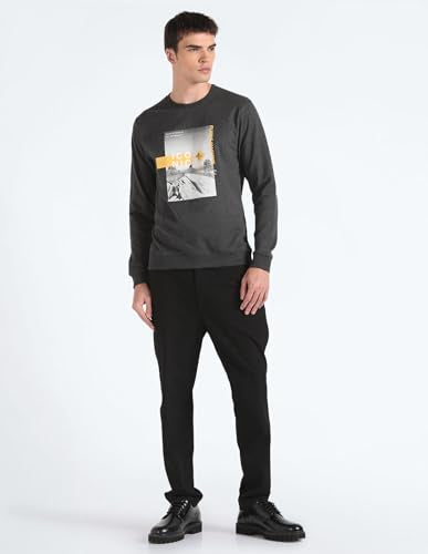 Crew Neck Graphic Print Sweatshirt