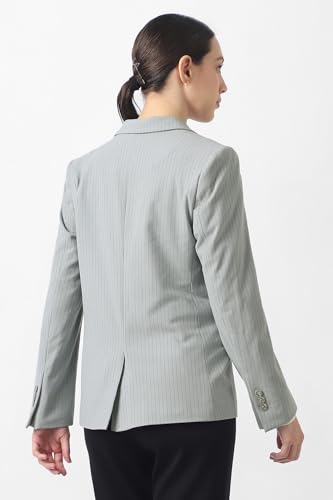 Women Grey Stripe Blazer