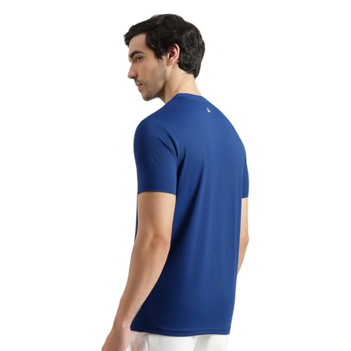 United Colors of Benetton Regular Fit Round Neck Printed T-Shirt (Size : KL) - 26P3ZSTJ3516IBT2 Blue
