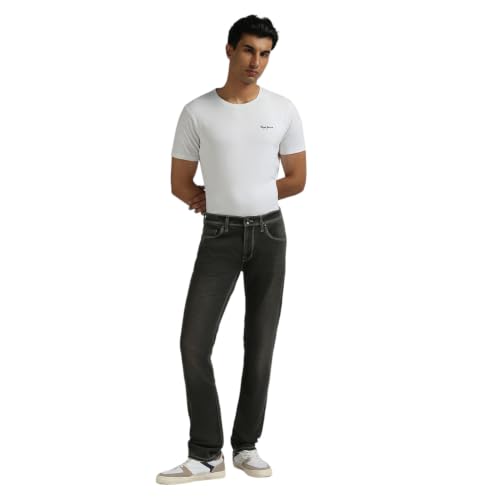 Pepe Jeans Men's Mid Rise Slim Fit Jeans Black