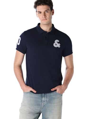 Jack & Jones Men Logo Branding Knitted Polo Tshirt