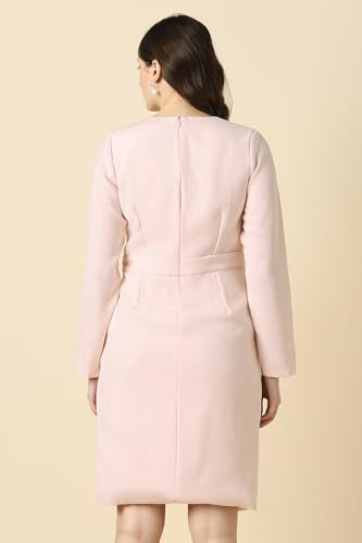 Women Pink Solid Formal Dress