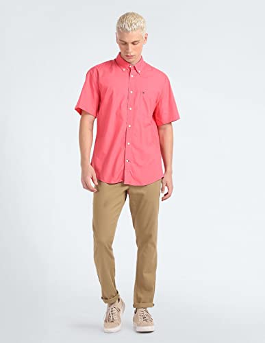 Tommy Hilfiger Men's Regular Shirt (Vivid Raspberry)