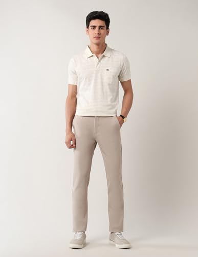 Arrow Sports Men's Floral Regular Fit Polo Shirt (ASAJTS3487_Stone