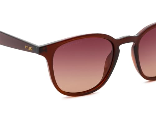 IRUS Men Oval sunglasses | 100% UV protection and polarized | Small Size | Brown Polarized Tri Acetate Cellulose lens
