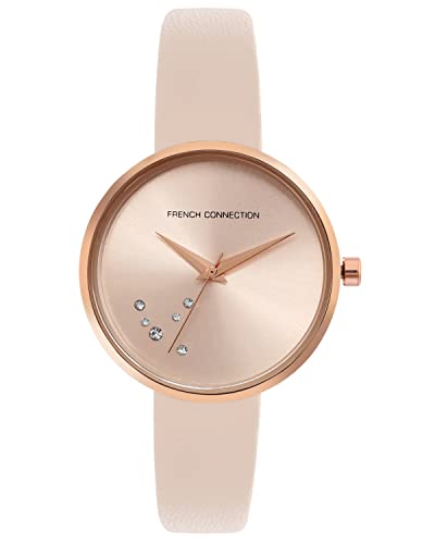 French Connection Leather Analog Pink Dial Women's Watch-Fcl23-G