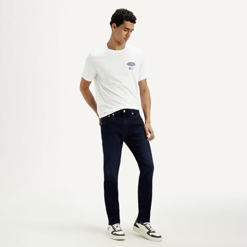 Levi's Men's Dark Indigo Tapered Fit Mid Rise Jeans