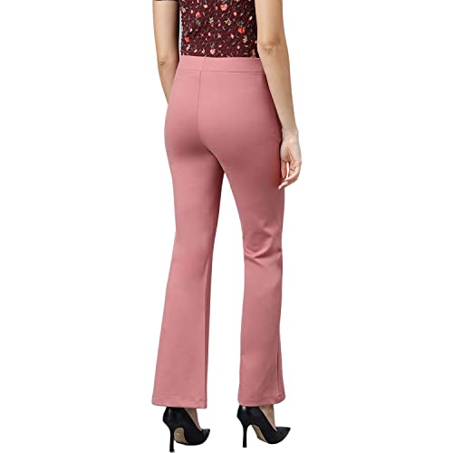 Latin Quarters Women's Pink Solid Jegging