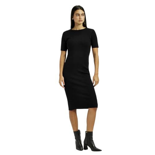 Levi's Women's Solid Black Boat Neck Dress