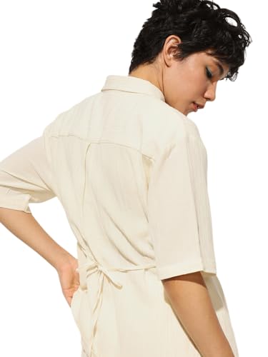 ONLY Women's Oversized Cream Shirt