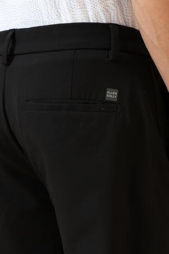 Men Black Solid Casual Trousers