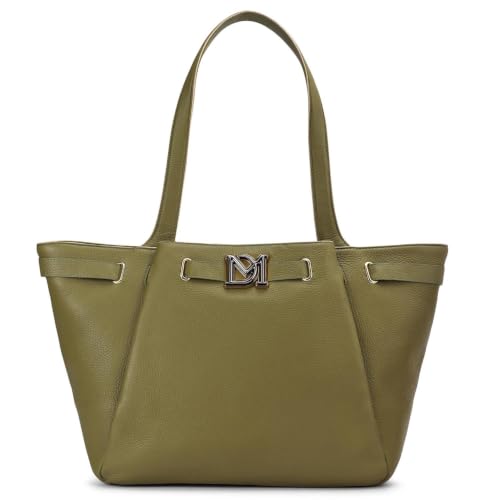 Da Milano Leather Satchel Bag for Women - Black (LB-02012)