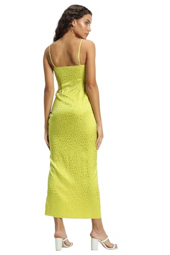 FOREVER 21 women's Polyester Blend A-Line Maxi Casual Dress (475599_Green