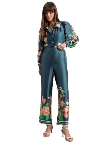 VERO MODA Women's Regular Fit High-Rise Blue Pants