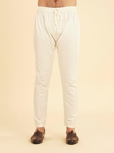 Manyavar Men's Art Silk Chevron Printed Kurta Pyjama Set (Purple,XXXL)