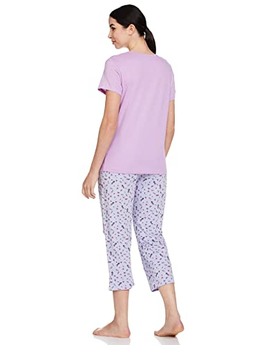 Max Women Cotton Nightwear Set,Lavender,S, Small