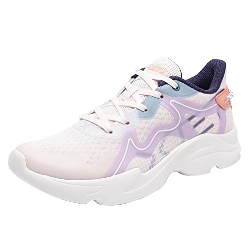 XTEP Women's Pink Mauve Mist Retro Stylish Textile Upper IPR Sole Casual Shoes (3.5 UK)