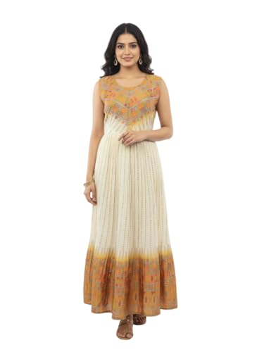 Women’s Ethnic One Piece Kurta Dress | Traditional Indo-Western Long Kurti for Women | Regular Fit Casual Available in Alpha, 2XL & Regular Sizes Multicolor