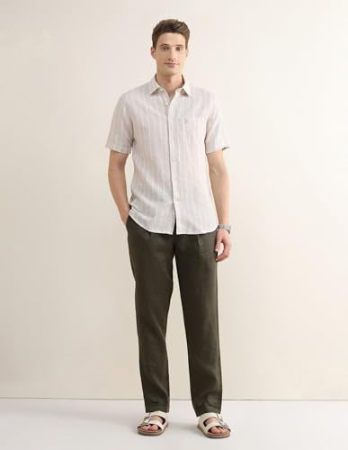 U.S.Polo Association Men's Vertical Striped Regular Fit Shirt