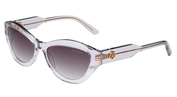 Tommy Hilfiger Women's Cat Eye Crystal Purple-Gold Sunglasses