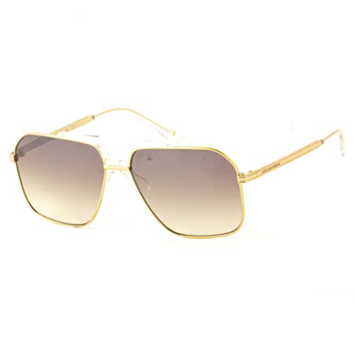 UNITED COLORS OF BENETTON brown lens with gradiant Square sunglass golden crystal frame