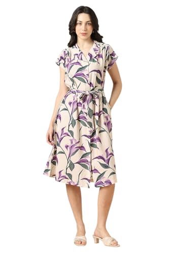 Women White Print Casual Dress