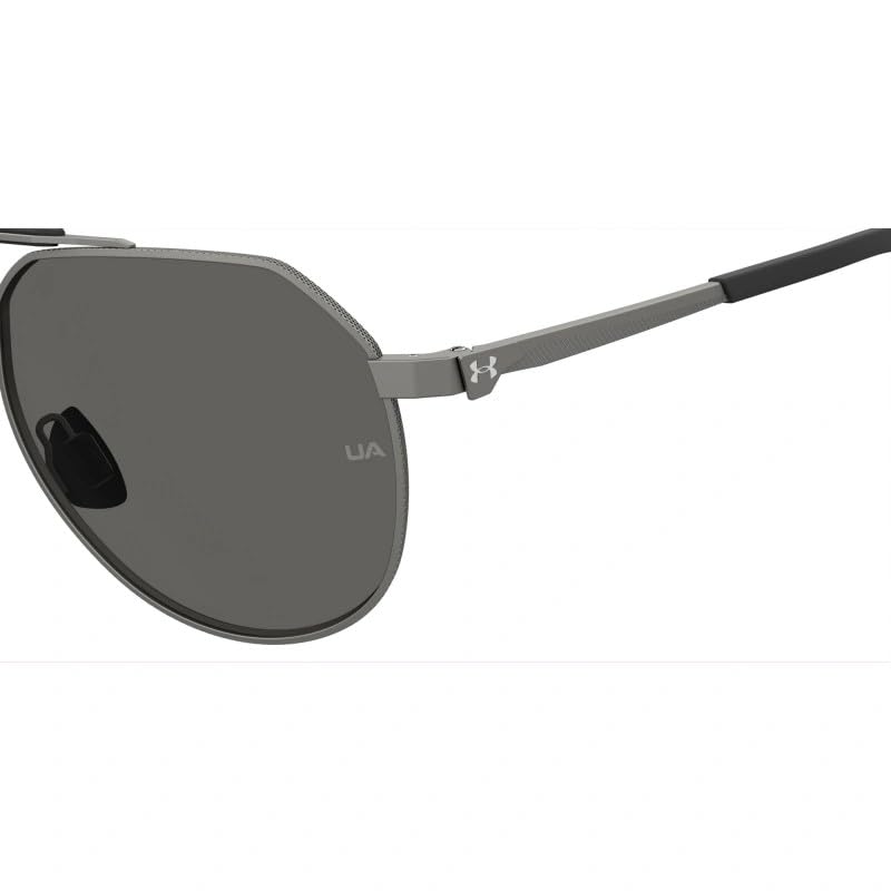 UNDER ARMOUR Men's Sunglasses GREY POLARIZED Lens MATTE DARK RUTHENIUM BLACK Frame color