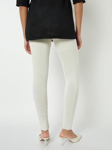 Max Women Knit Leggings(White_XL)