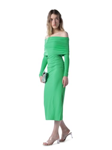 ONLY Women's Solid Bodycon Green Dress