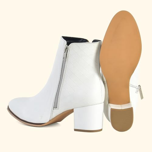 YOHO Slays Model 005 Boots for women | lycra lining on synthetic suede with | tassel zipper |elegant look | Stylish Casual Shoes|Comfortable Fit | White - UK 6