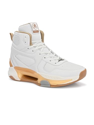 OFF LIMITS Men Hoop Basketball Shoes,Off White/Honey,6 UK