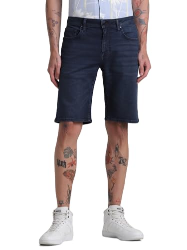 Jack & Jones Mens Blue Low Low Rise Shorts