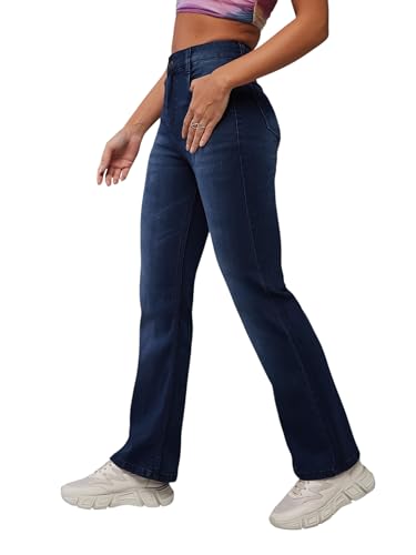 Miss Chase Women's Skinny Fit High Rise Regular Length Stretchable Denim Jeans (MCSS24DEN79-02-551-36, Zaffre Blue, 36)