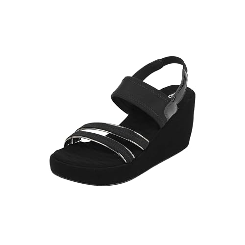 Mochi Women's Back Strap closure Casual - Sandals with Black Platforms UK/5 EU/38(34-417)