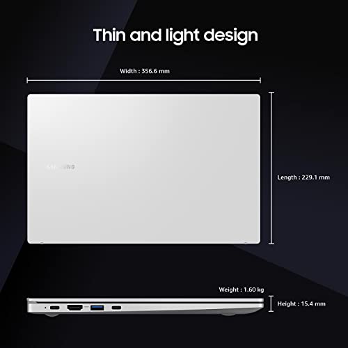 Samsung Galaxy Book2 Intel 12th Gen core i5 39.6cm (15.6") FHD LED Thin & Light Laptop (8 GB/512 GB SSD/Windows 11/MS Office/Intel Arc Graphics 4GB/Backlit Keyboard/Silver/1.6Kg), NP750XEE-XB1IN