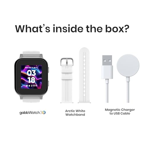 Gabb Watch 3e - Kids Watch with GPS Tracker, No Internet, Silver