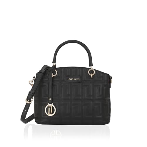 Lavie Luxe Women's Label Small Satchel Bag | Satchel Handbag for Work | Ladies purse | Stylish Shoulder Bag | Gift for Women